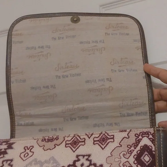 Sixtease Leather and Cotton Knapsack Backpack Recycled Material - Picture 5 of 12